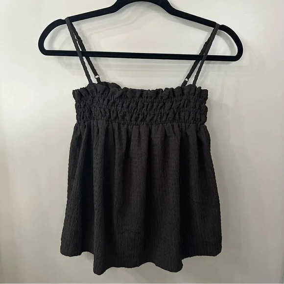 NWOT ASOS Design Gauze Tank Top Black Flowy Spaghetti Strap Size 4 - Picture 1 of 6